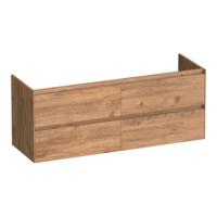 Brauer Inspire - Onderkast - 140 cm - met 4 Softclose Lades Greeploos en 2 Sifon Uitsparingen - Chateau - thumbnail