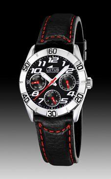 Horlogeband Lotus 15651-9 Leder Zwart 18mm