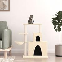 VidaXL Kattenmeubel met sisal krabpalen 83 cm crèmekleurig - thumbnail