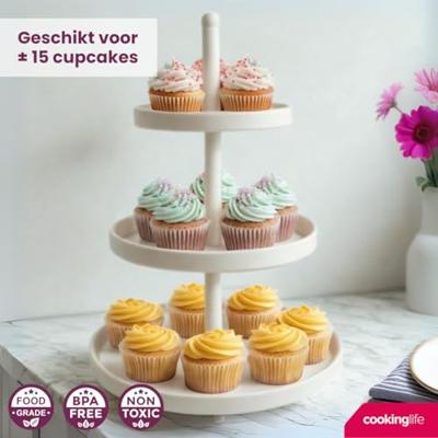 Cookinglife Etagère - Serveertoren - 55 cm Hoog