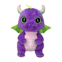 Ty Knuffel Daphne Paarse Dino 15cm - thumbnail
