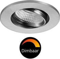 LED's Light Pro LED Inbouwspot Nikkel - DimToWarm - Ø 68mm - Kantelbaar - Warm wit licht - CRI95 - thumbnail