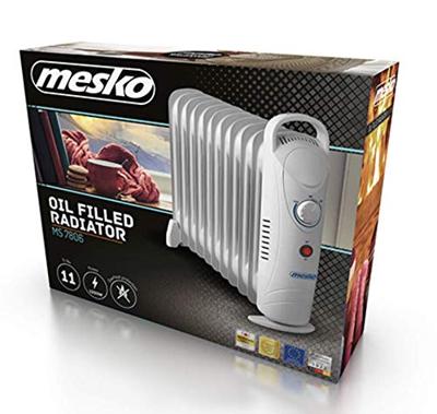 Mesko MS 7806 electrische verwarming Olie elektrisch verwarmingstoestel Binnen Wit 1200 W