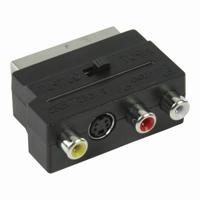 Nedis CVGP31902BK Schakelbare Scart-adapter Scart Male - S-video Female + 3x Rca Female Zwart - thumbnail