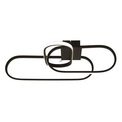 Searchlight Strakke zwarte plafondlampClip - 61774BK