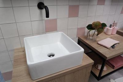 Waskom keramiek wit 38x38x13cm