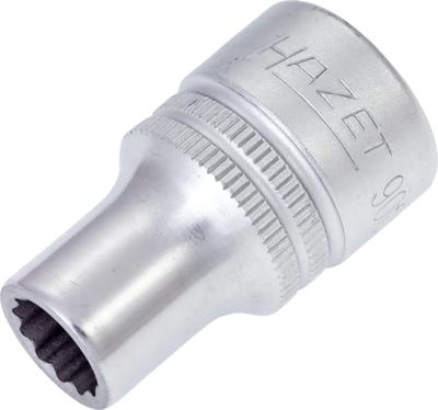 HAZET Dopsleutel 900AZ-3/8 · 1/2 inch (12,5 mm) vierkant hol · Buitentwaalfkant tractieprofiel · SW 3/8?
