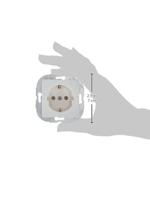 REV 0510042992 Wandcontactdoos met randaarde Inzetstuk PrimaLuxe Wit 1 stuk(s) - thumbnail