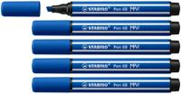 Viltstift stabilo pen 68/32 max donkerblauw | 5 stuks - thumbnail