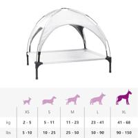 VidaXL Hondenbed zilvergrijs 104 x 86 x 84,5 cm staal - thumbnail