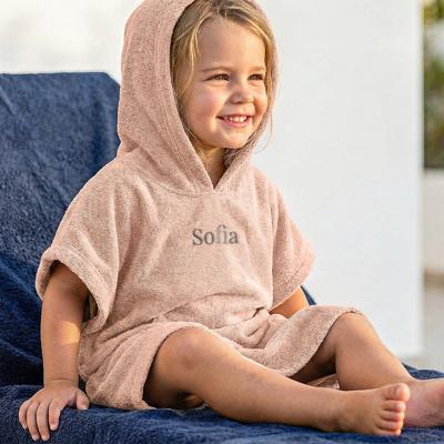 Kinderponcho met naam - 2/5 jaar - Roze