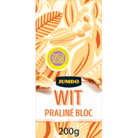 Jumbo Wit Praline Bloc 200 g - thumbnail