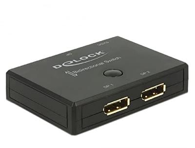 Delock 18750 DisplayPort 2 - 1 Switch bidirectioneel 4K 60 Hz