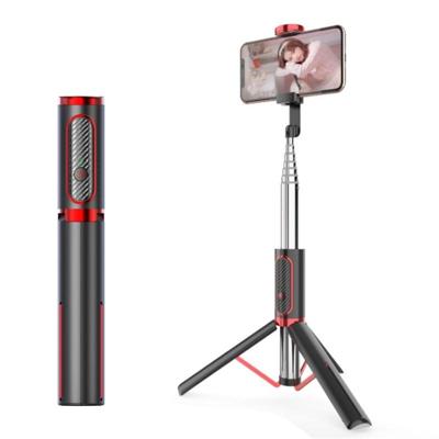 M18 draagbare Selfie stick afstandsbediening mobiele telefoon houder (rood)