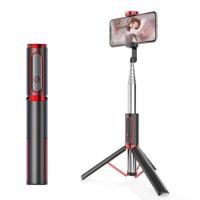 M18 draagbare Selfie stick afstandsbediening mobiele telefoon houder (rood) - thumbnail