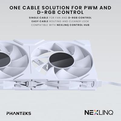 Phanteks PH-F120M25_G2_DWT01 PC-ventilator Wit (b x h x d) 120 x 25 x 120 mm