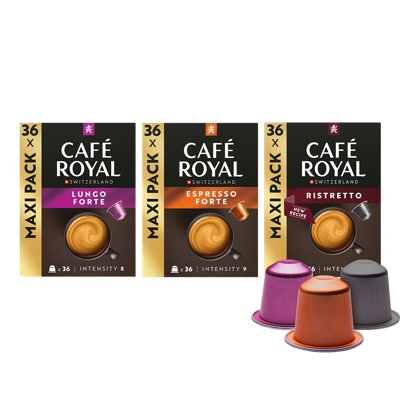 Proefpakket Café Royal koffies - 108 koffiecups