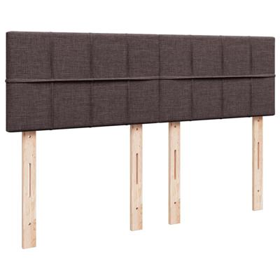Boxspring met matras stof donkerbruin 140x200 cm - thumbnail