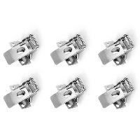Set van 6 klemveren - Geschikt voor 30x120 cm LED Panelen - Plafondclips voor systeemplafond - Aluminium - thumbnail