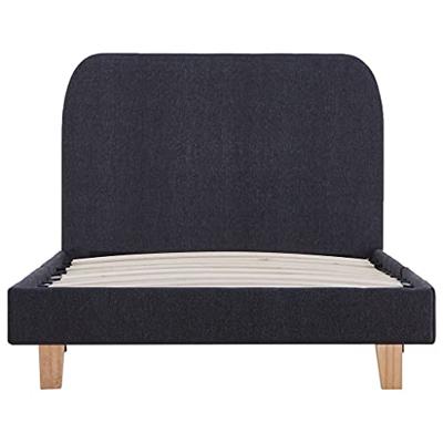 Bedframe stof donkergrijs 90x200 cm