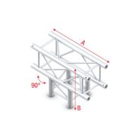Showtec FQ30 Vierkant truss 017 3-weg T-stuk 90g - thumbnail