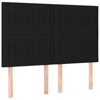 Boxspring met matras stof zwart 140x200 cm - thumbnail