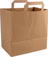 Papieren zak, ft 32 x 16 x 42 cm, bruin - thumbnail