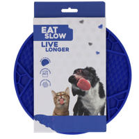Eat Slow Live Longer Lick Mat Soccer Ball Blauw - thumbnail