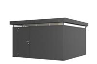 Biohort CasaNova 4x4 metalen berging met draairichting links donkergrijs metallic- Plat dak- Metaal- Biohort - thumbnail