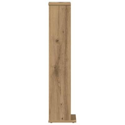 Cd-kast 21x20x88 cm bewerkt hout artisanaal eikenkleurig