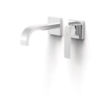 Wastafelmengkraan Inbouw Tres Slim Exclusive 2 Delen Gebogen Uitloop en Lange Hendel Chroom - thumbnail