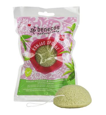 Benecos natural beauty Natural konjac sponge - green tea 1 Stuks