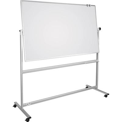 Dahle Mobiel whiteboard (b x h) 1800 mm x 1200 mm Wit Gelakt Draaibaar, Aan beide zijden te gebruiken, Incl. opbergbakje, Incl. wielen