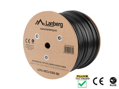 Stevige FTP-netwerkkabel Cat6 Lanberg LCF6-30CU-0305-BK 305 m Zwart