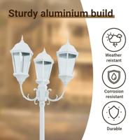 VidaXL Tuinverlichting wit 61 x 53 x 235 cm aluminium en glas - thumbnail