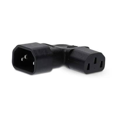 Nedis Verlengstekker | IEC-320-C13 | IEC-320-C14 | Rechts Gehoekt | Vernikkeld | PVC | Zwart | Doos | 1 Stuks - CEGB11904BK