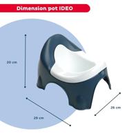 Pot - THERMOBABY - IDEO - Blauw - Met afneembare, ergonomische en robuuste kom - thumbnail