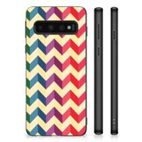 Samsung Galaxy S10 Bumper Case Zigzag Multi Color - thumbnail