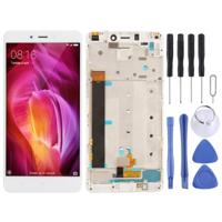 LCD-scherm en digitizer volledige montage met frame voor Xiaomi Redmi opmerking 4 (wit) - thumbnail