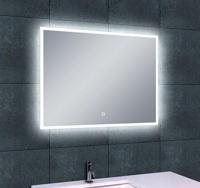 Quatro spiegel rechthoek met LED, dimbaar en spiegelverwarming 80 x 60 cm - thumbnail