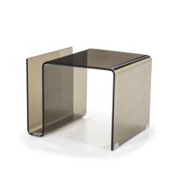 By-Boo Bijzettafel 'Shadow' Glas, 48 x 42cm, kleur Bruin - thumbnail