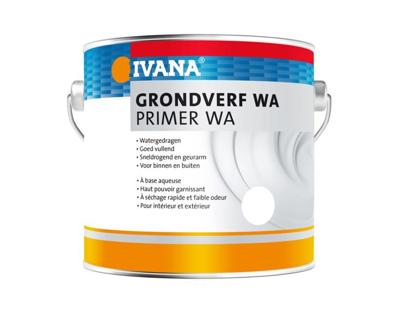 Ivana grondverf - watergedragen - zwart - blik 0,75 l