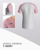 JAKO 6124 T-Shirt Iconic - Zachtgrijs/Dusky Pink/Anthra Light - S - thumbnail