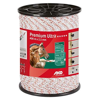 AKO premium ultra schrikdraad witgroen 25mm 400m