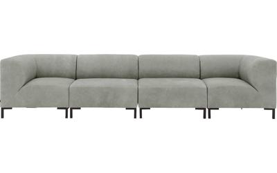 Goossens Excellent Bank Marshall groen, leer, 2 x 1,5-zits, urban industrieel