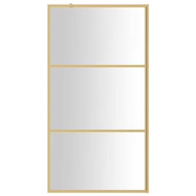 Inloopdouchewand transparant 100x195 cm ESG-glas goudkleurig - thumbnail