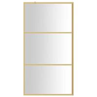 Inloopdouchewand transparant 100x195 cm ESG-glas goudkleurig - thumbnail