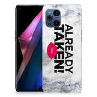 OPPO Find X3 | X3 Pro | Siliconen hoesje | met naam Already Taken White - thumbnail