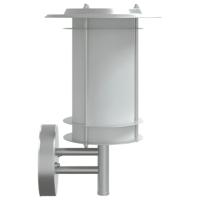 Buitenwandlampen 2 st roestvrij staal zilverkleurig - thumbnail