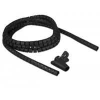 Delock 18835 Ribbelbuis Polyethyleen Zwart (Ø x l) 15 mm x 2.5 m 1 stuk(s) - thumbnail